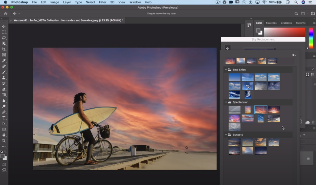 Adobe zamieni niebo na zdjęciu za pomocą Sztucznej Inteligencji