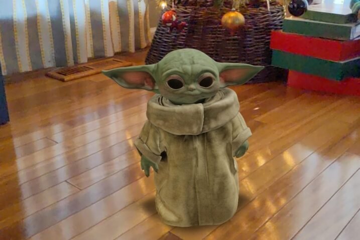 Baby Yoda w wyszukiwaniach Google jako model Rozszerzonej Rzeczywistości