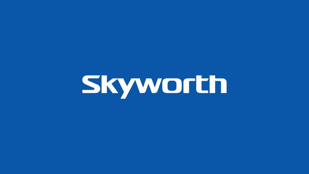 Obrazek przedstawia logo firmy Skyworth.