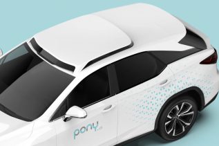 Obrazek przedstawia robotaxi z zupełnie nowym skanerem LIDAR. Pojazd należy do Pony.ai, natomiast skaner jest autorstwa Luminar.