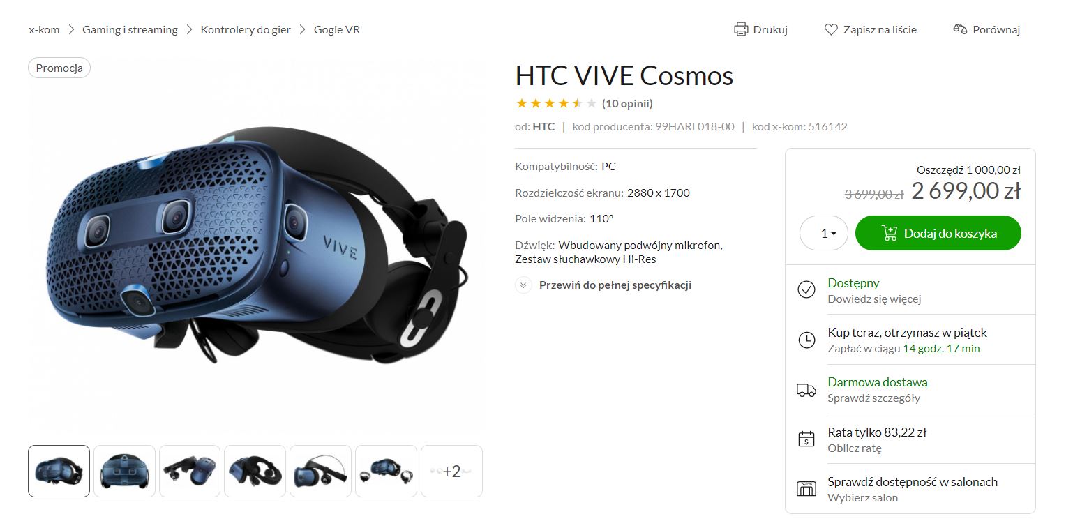 Polujesz na gogle VR? Ta promocja na różne modele HTC Vive jest dla Ciebie