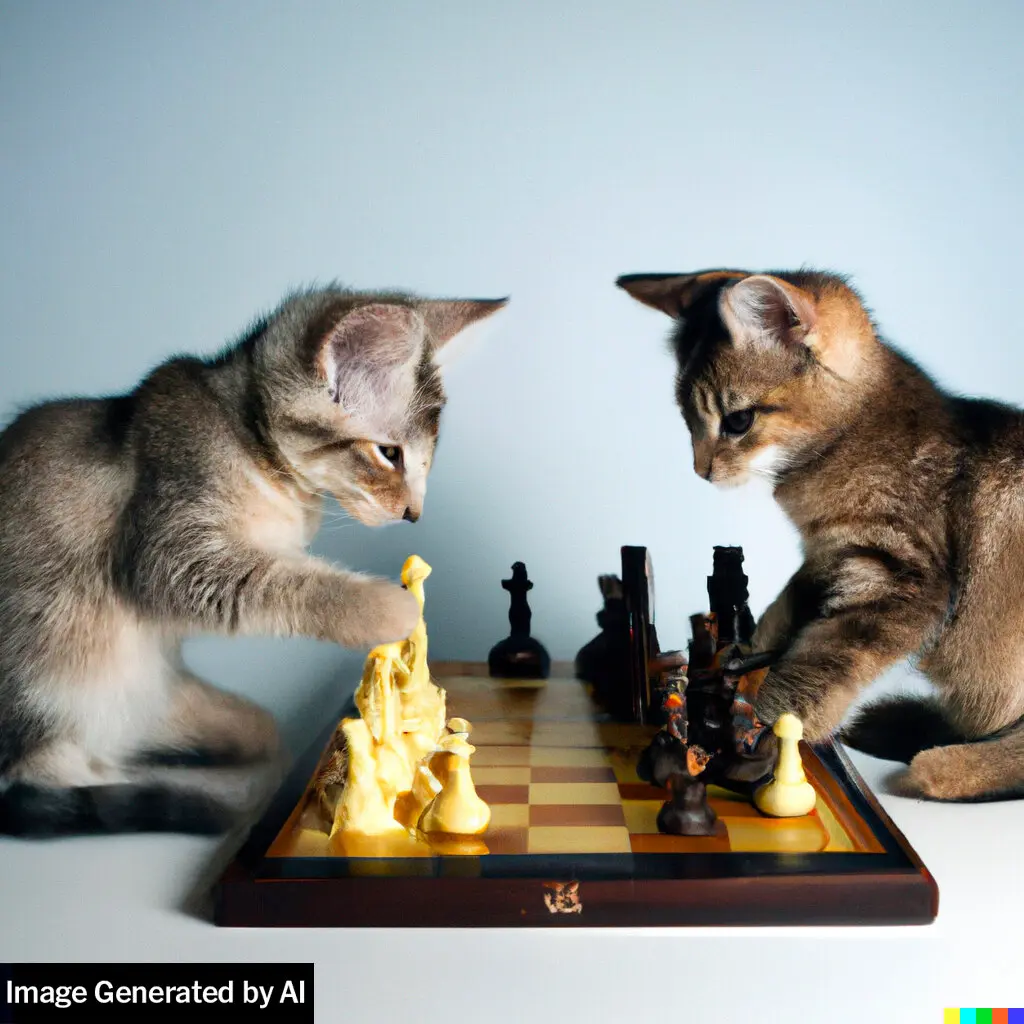 Dall-E koty grające w szachy fot. OpenAI
ChatGPT