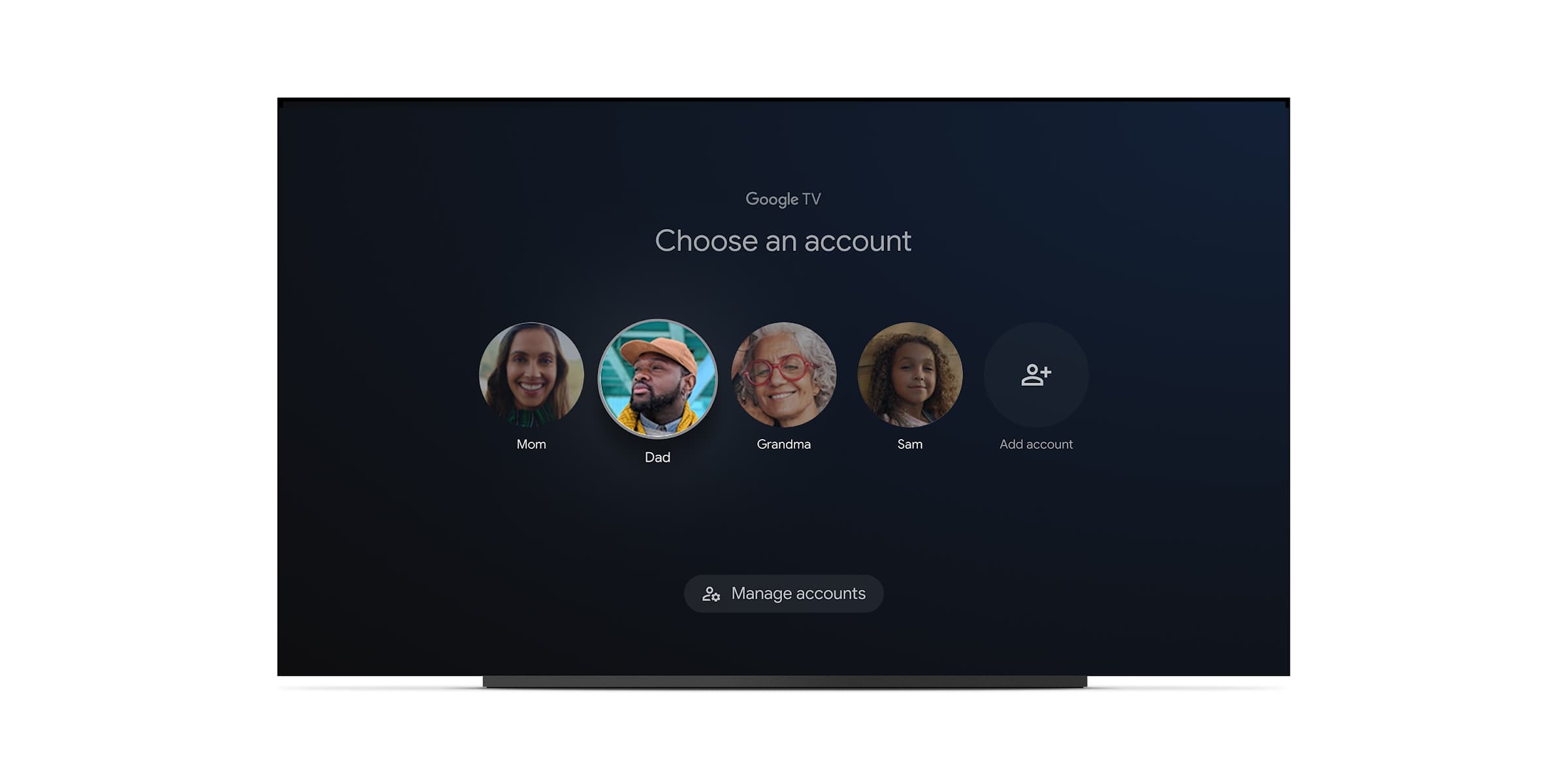 Funkcja profili w Chromecast z Google TV