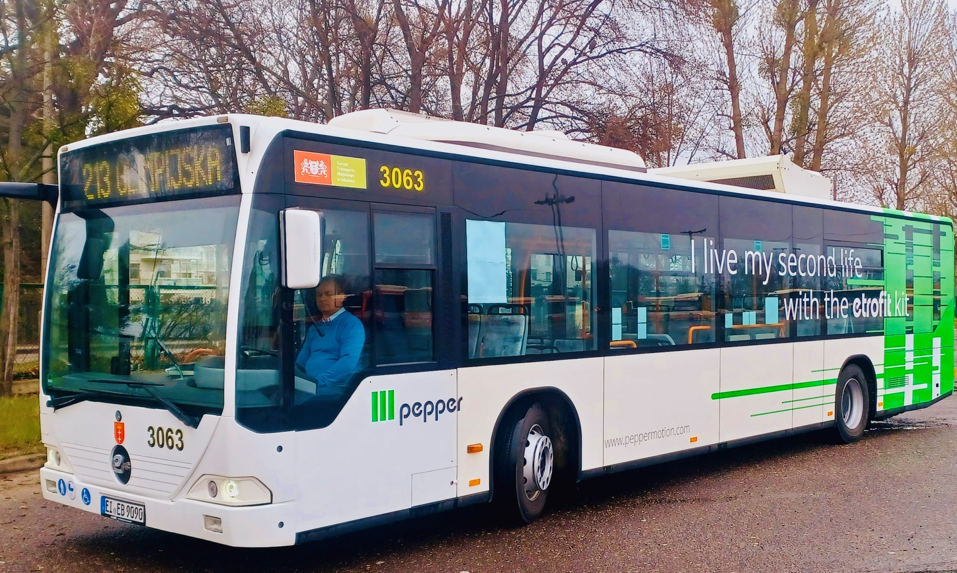 Spalinowy autobus przerobiony na elektryka już po testach w Gdańsku