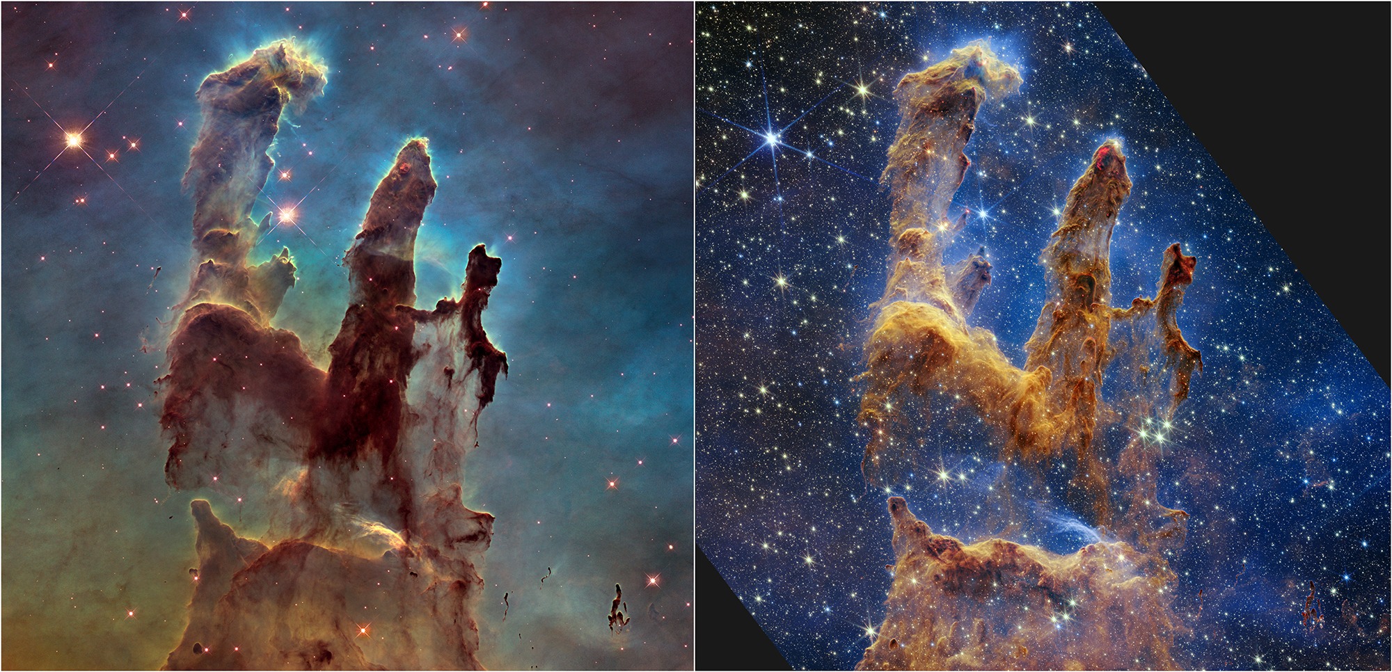 Filary Stworzenia Hubble vs Webb