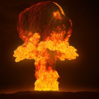Grzyb atomowy bomba atomowa wybuch