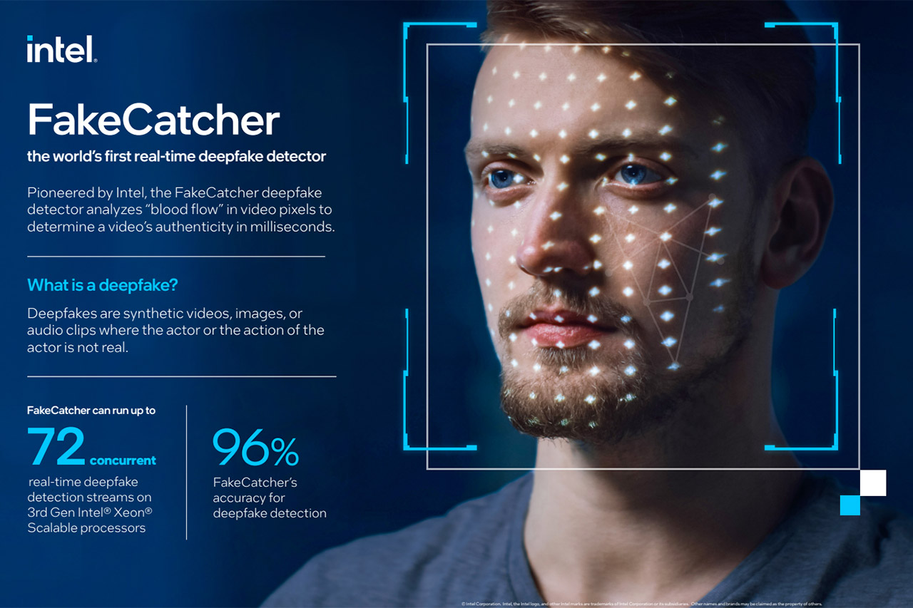 Intel FakeCatcher w mgnieniu oka rozpozna deepfake. Działa w czasie rzeczywistym