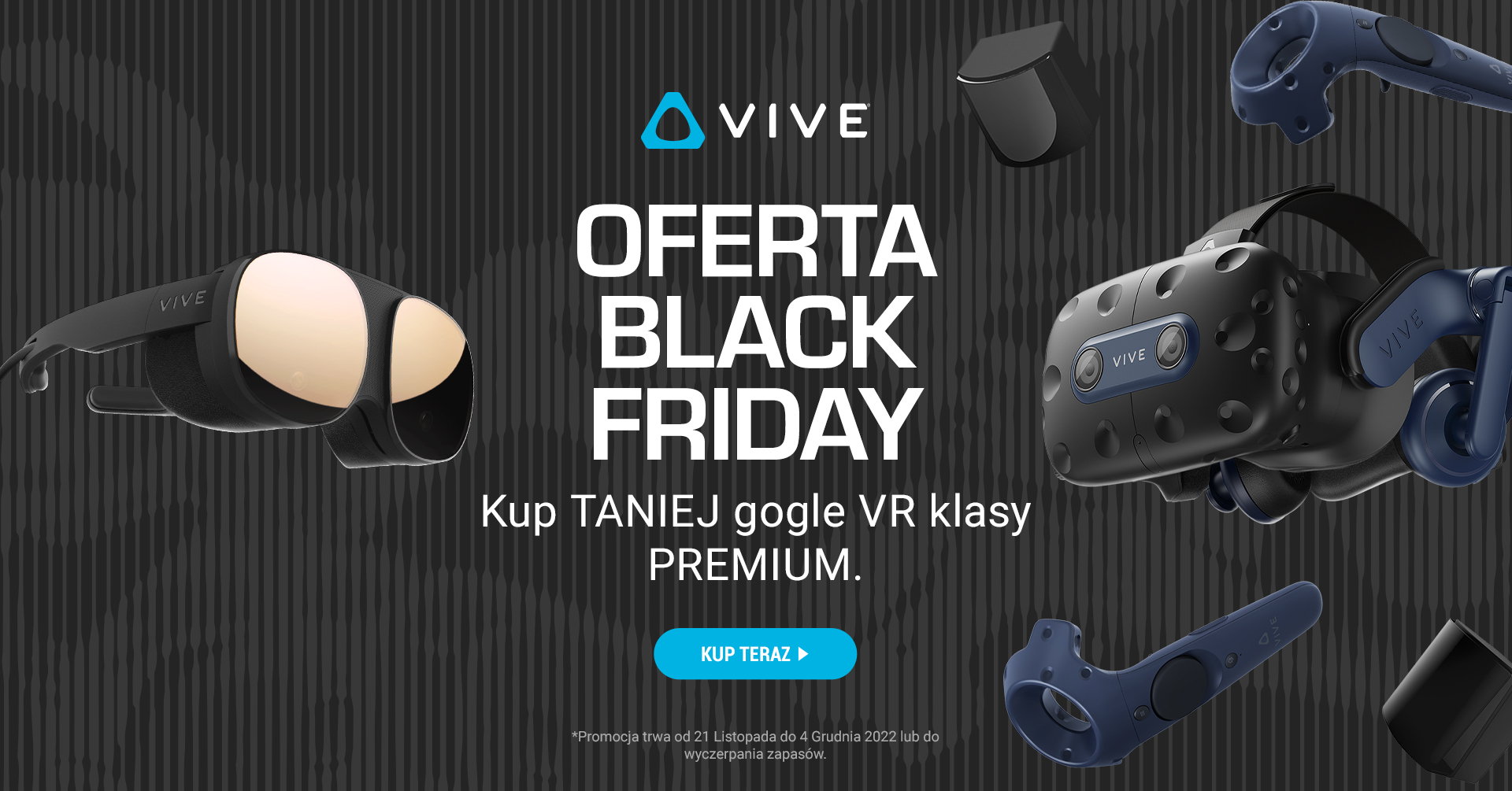 Startuje Black Friday w HTC! Okulary VR VIVE w dobrych cenach