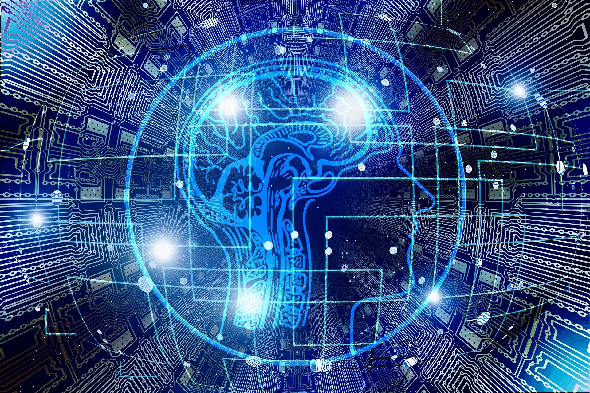 Połączenia mózg-komputer, sztuczna inteligencja (źródło: Pixabay) AI