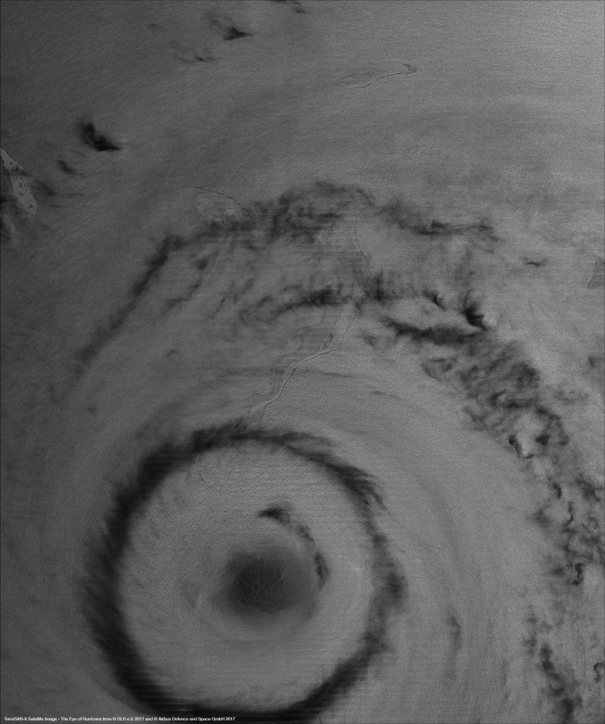 Huragan Irma, zdjęcie z konstelacji Pleiades, źródło: Airbus