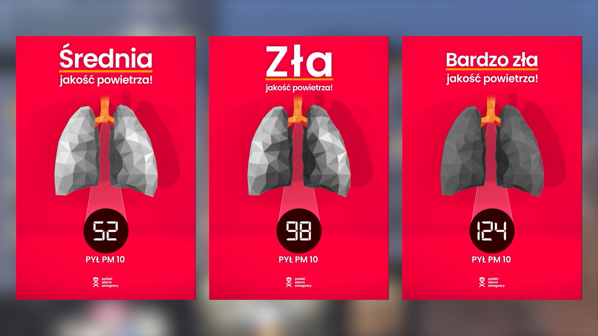 Wirtualne, kolorowe płuca powiadomią o złej jakości powietrza w Polsce