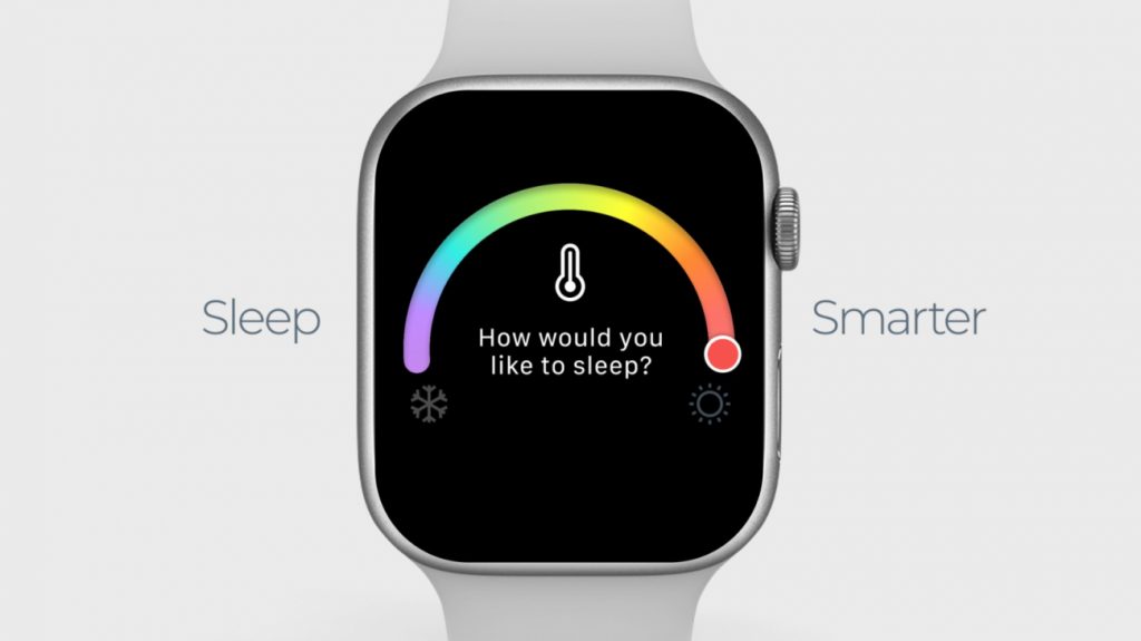 Apple Watch współpracujący z nakładką na materac, źródło: Pepaminto