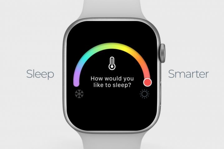 Apple Watch współpracujący z nakładką na materac, źródło: Pepaminto