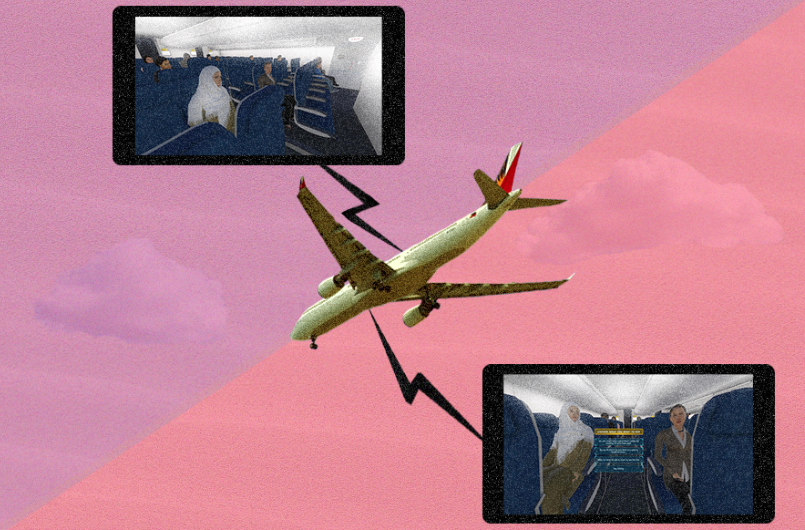 Gra VR "On the Plane" (Źródło: MIT)