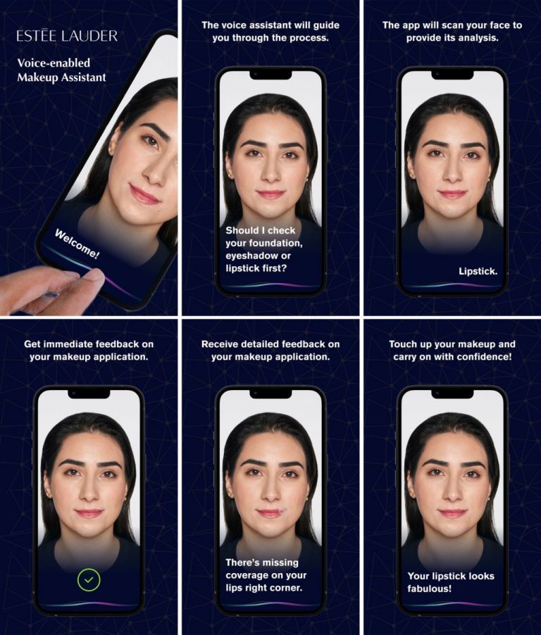 Aplikacja do makeupu Estee-Lauder (Źródło: The Estée Lauder Companies UK & Ireland)