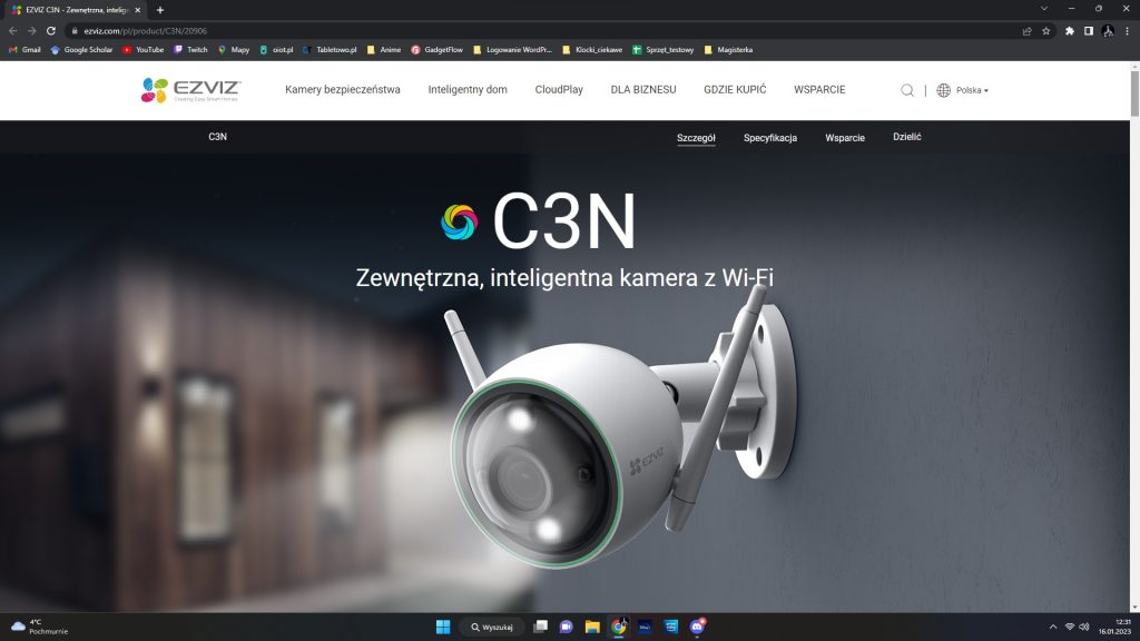 Recenzja EZVIZ C3N - niedroga kamera z nocnym potencjałem