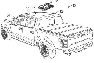 System dokowania dronów Forda (źródło: patents.google.com)
