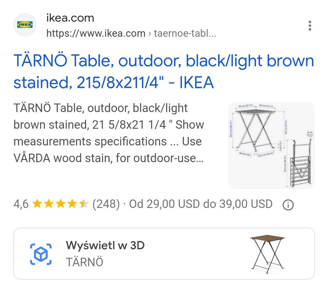 TARNO Table (źródło: Google/IKEA)