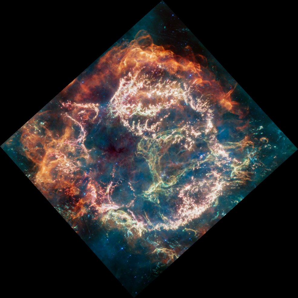 Zdjęcie Cas A uchwycone przez teleskop Webba (Źródło: nasa)