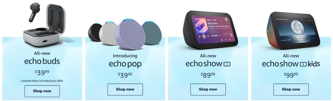 Urządzenia Amazon Echo (Źródło: Amazon)