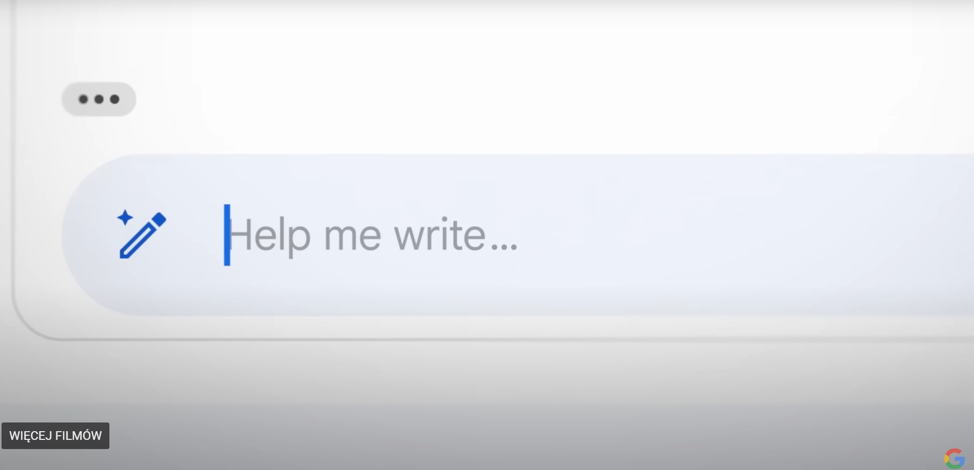 Funkcja "Help me write" w Gmail (źródło: Google/YouTube)