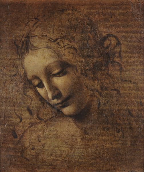 Głowa kobiety (La Scapiliata), Leonardo da Vinci (źródło: Google Arts & Culture)