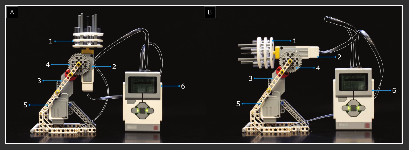 Robot z LEGO tworzy origami DNA (źródło: PLOS ONE/University of Arizona)