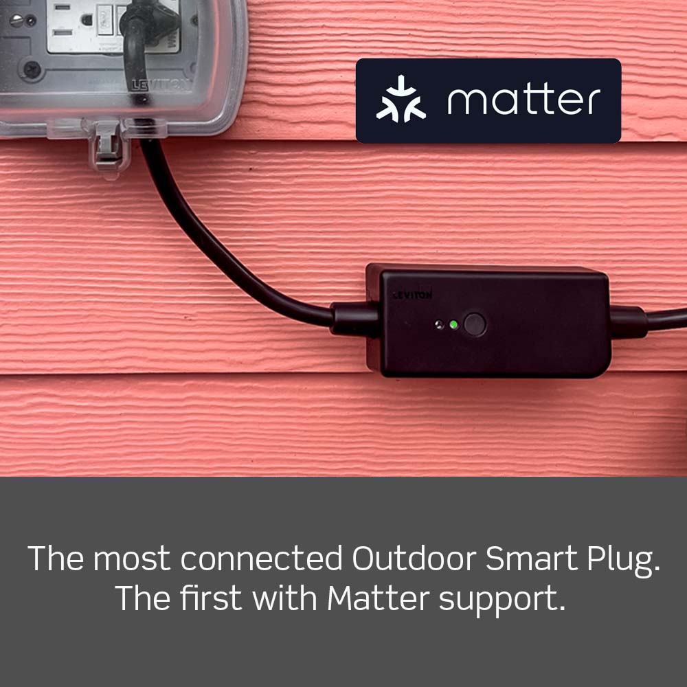 Inteligentna wtyczka zewnętrzna z Matter Decora Smart Wi-Fi (źródło: Leviton)