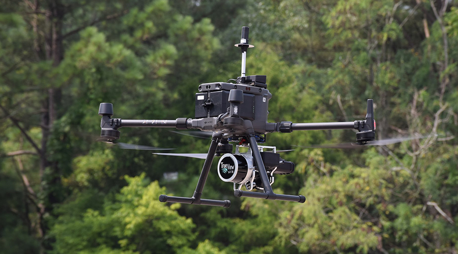 Dron z czujnikiem LiDAR (źródło: TPI)