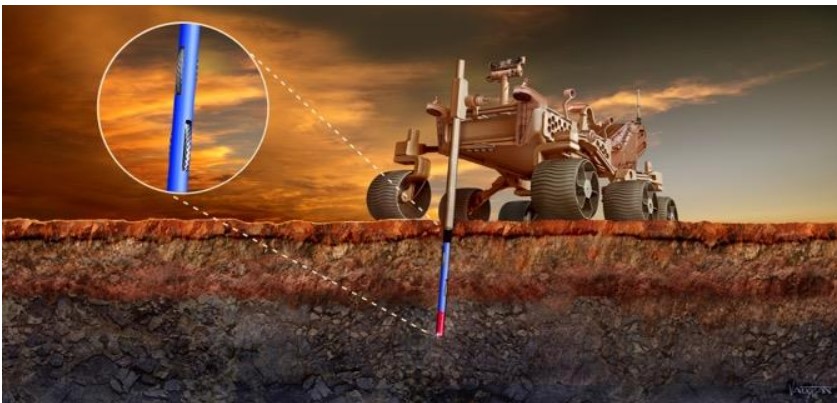 Maszyny podczas wykonywania prac na Marsie  (źródło: nasa.gov)