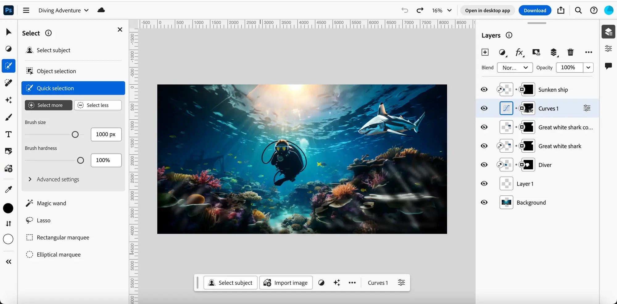Photoshop z funkcjami Firefly dostępny w przeglądarce (źródło: Adobe)