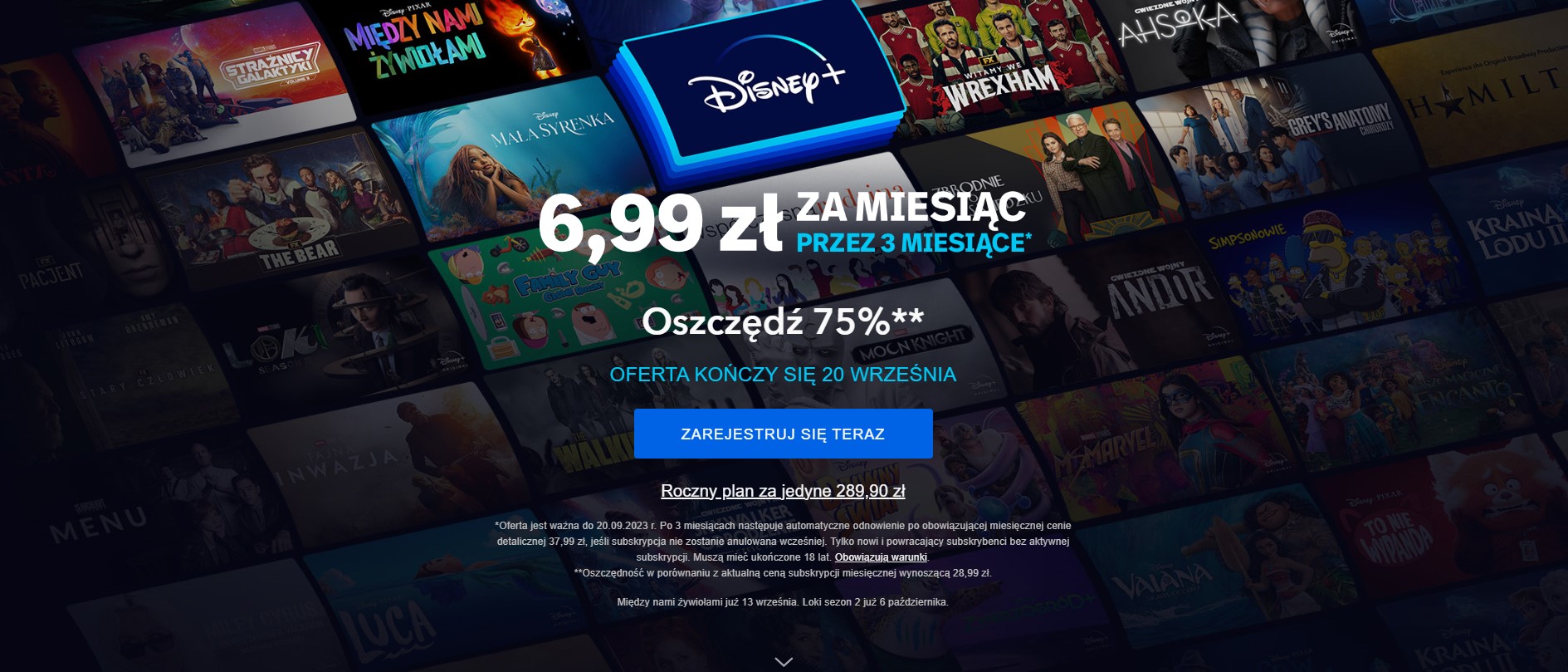 Promocyjna cena platformy streamingowej (źródło: Disney+)