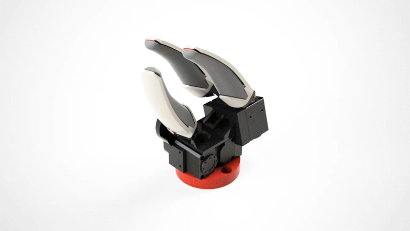 Czujniki GelSight Svelte w kształcie palca umieszczone na robotycznej dłoni (źrodło: news.mit.edu)