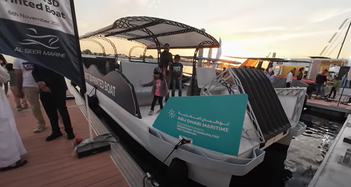 Największa łódź drukowana 3D (źródło: Youtube)