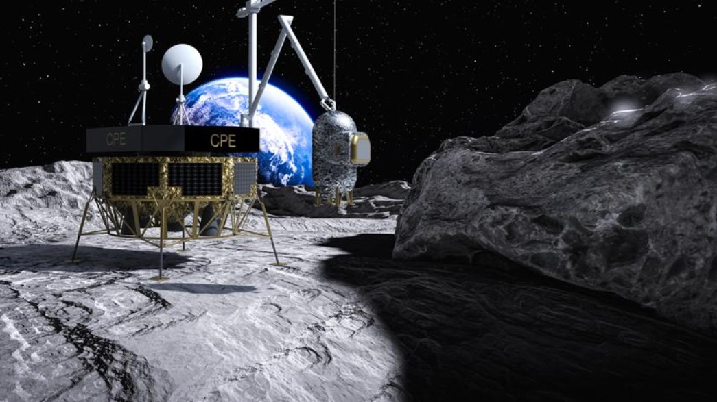 Wizualizacja lądownika Argonaut na Księżycu (źródło: PIAP Space)