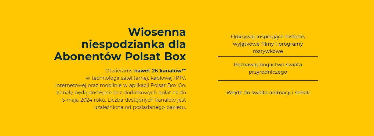 Otwarte okno na tegoroczną wiosnę (źródło: Polsat Box)