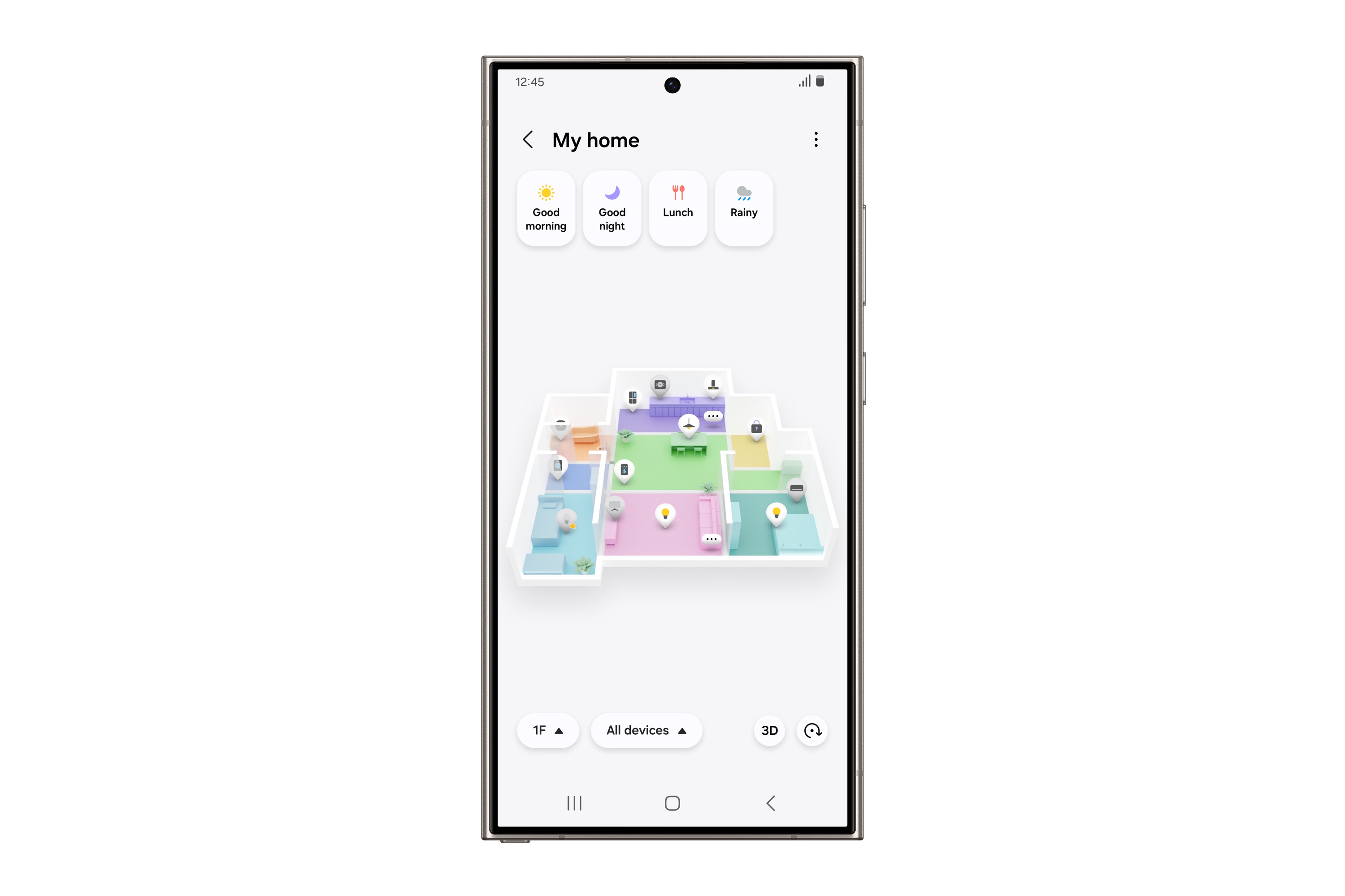 Aplikacja Samsung SmartThings z funkcją mapy 3D